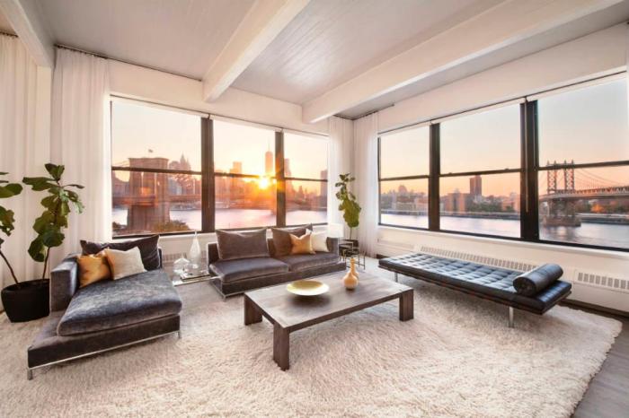 Living celebrity rooms anne hathaway apartment dumbo loft inspire stunning inside million ny room second around time closet celebrities succeed