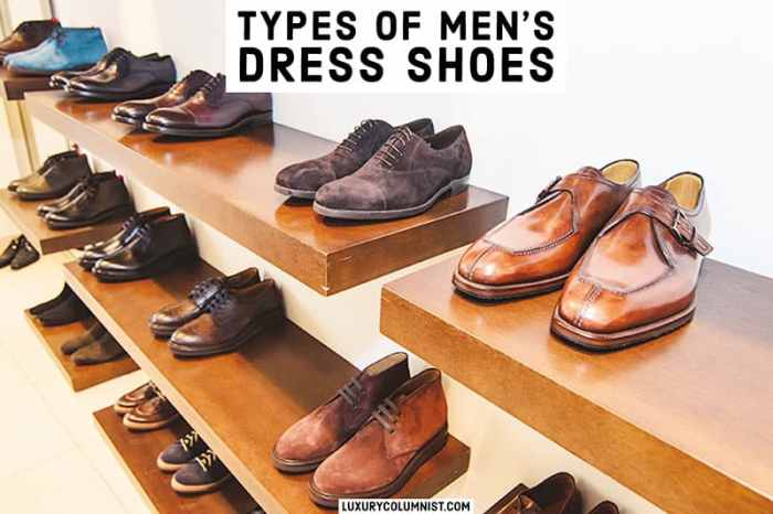 Types of mens dress shoes