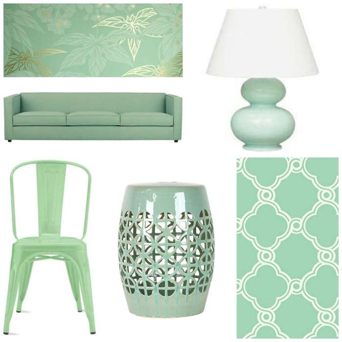 How to decorate a mint green room