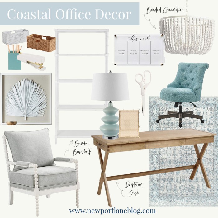 How to decorate an office with coastal style