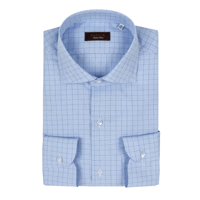 Blue plaid dress shirt mens