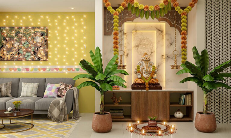 How To Decorate Mandir At Home With Flowers