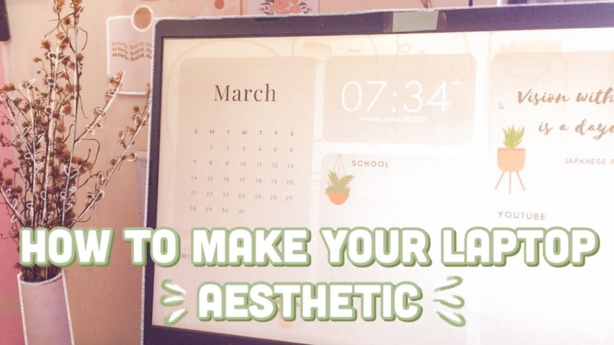 HOW TO MAKE YOUR LAPTOP AESTHETIC (Customize Windows  laptop) I How to  make a wallpaper organizer