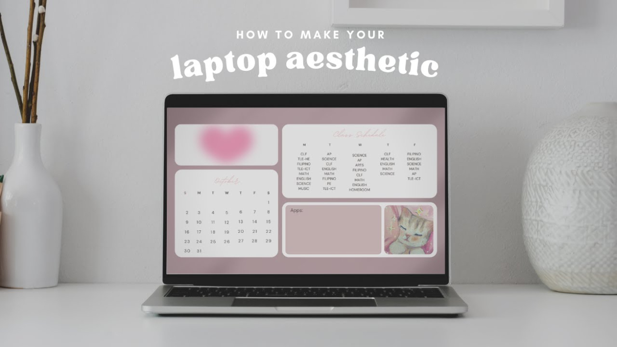 how to make your laptop pretty and aesthetic in  !