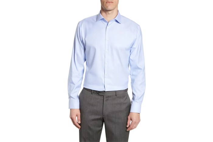 Mens blue short sleeve dress shirt