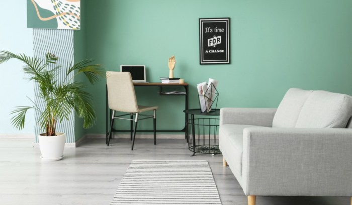 How to decorate a mint green room