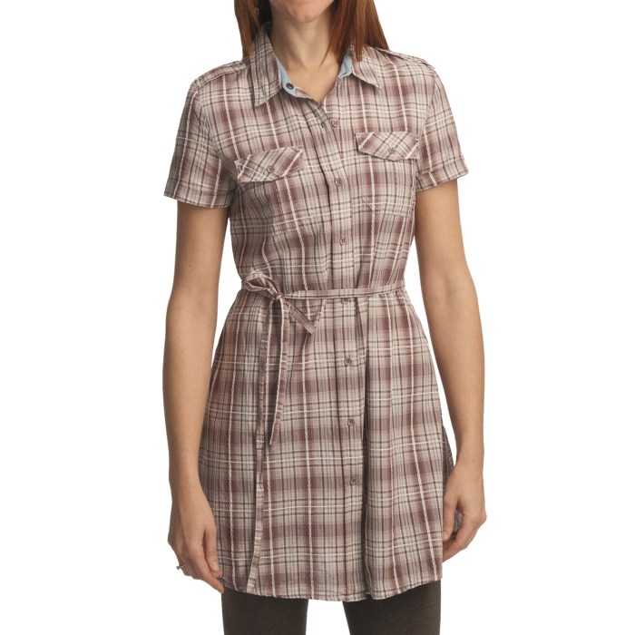 Plaid Shirt Dress for Women Stylish and Versatile Fashion Choice